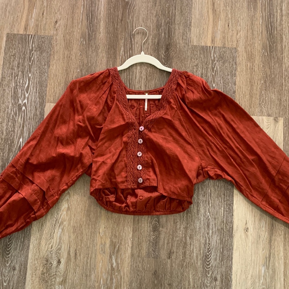 free people blouse terracotta size XS